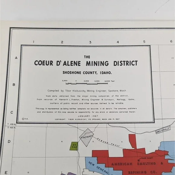 The Coeur d'Alene Mining District Book Idaho 1948 Aerial Photos From Scamahorn